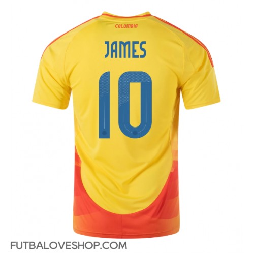 Dres Kolumbia James Rodriguez #10 Domáci Copa America 2024 Krátky Rukáv